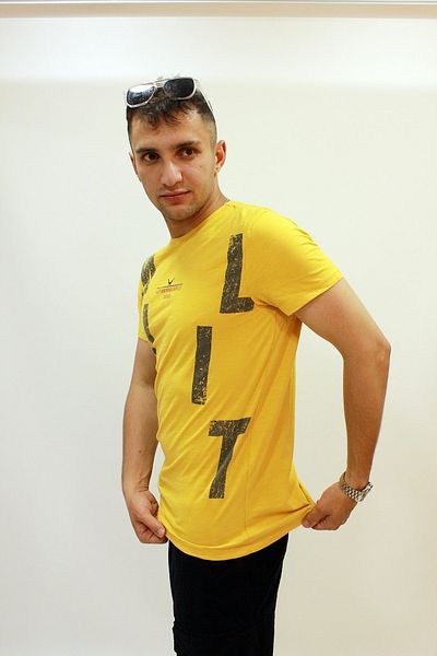 Cazador Мъжка тениска с щампа CAZ 4089 и кръгла яка