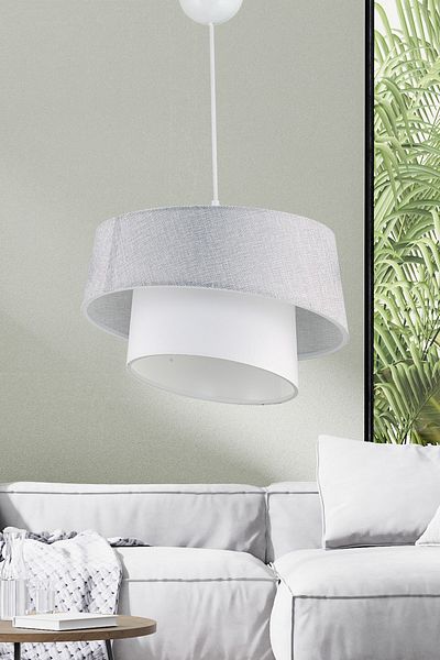 EvLight Helmet Gray 2 Tier Pendant Chandelier