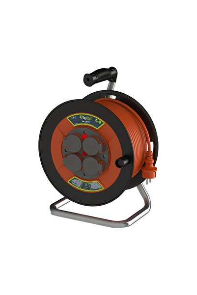 Bylion Makaralı Seyyar Uzatma Kablosu 40m 3*2.5mm Kapaklı Priz IP44
