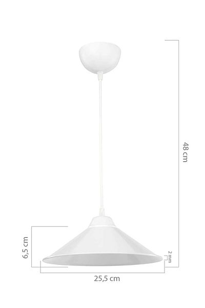 EvLight Coral White Single Pendant Chandelier