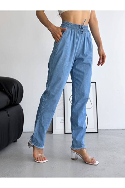 Noa Noa Штани з бахромою на штанинах, висока талія, жіночі