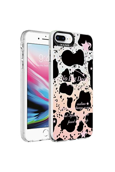 Nezih Case Apple iPhone 8 Plus Uyumlu Kamera Korumalı Mermer Desenli Kapak Kılıf