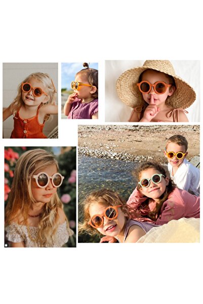 Polo55 Round Model Cream Children's Sunglasses