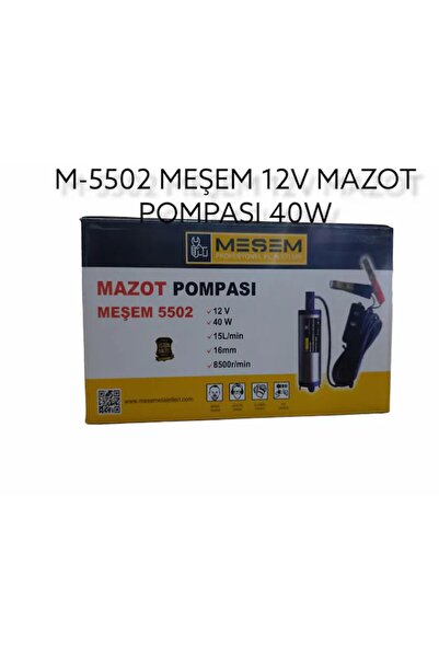 Meşem Mazot Pompası 5502 12V 40W 15L/min 16mm