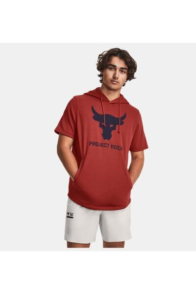 Under Armour Ανδρικό κοντομάνικο μπλουζάκι με κουκούλα Project Rock Terry 1377427-635