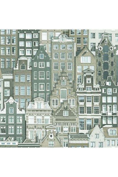 Adawall Roka 23115-2 Şehir Desenli Düz Sade Duvar Kağıdı