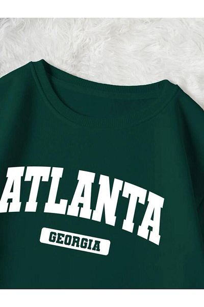 MOONBULL Φούτερ Unisex Green Atlanta με στάμπα