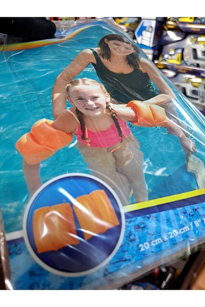 BESTWAY Inflatable Arm Sleeve Children's Swim Arm Sleeve 1 Pair 20 Cm Double Curved Suitable for 3-12 Years Old