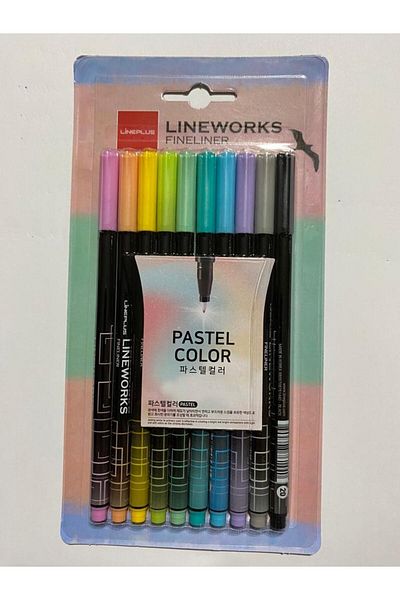 Lineplus Fineliner Pastel Color Pencil Set of 10