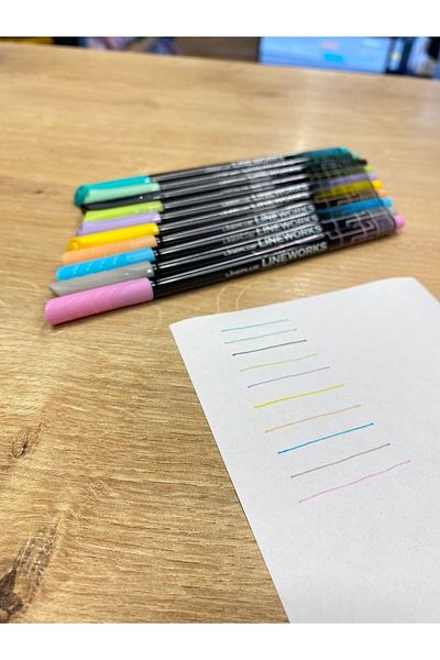 Lineplus Fineliner Pastel Color Pencil Set of 10