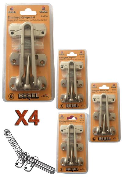 Beşel Σφιγκτήρας ασφαλείας πόρτας σατέν (4 τεμάχια)