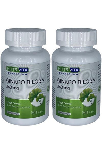 Nutrivita Nutrition جينكو بيلوبا 240 ملغ - 2x150 قرص