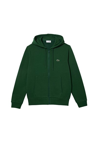 Lacoste Pulover Jacke cu lână Kängurutasche
