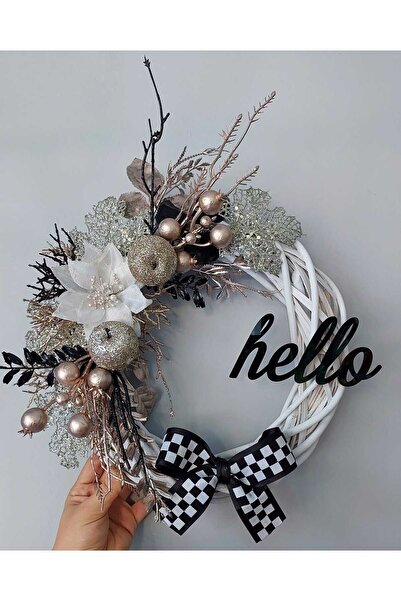 lolipophobi Μαύρο-άσπρο-χρυσό Στολίδι Πόρτας- Αξεσουάρ Πόρτας Εσωτερικού Χώρου- Στολίδι Τοίχου- Στολίδι Πόρτας με Καρό