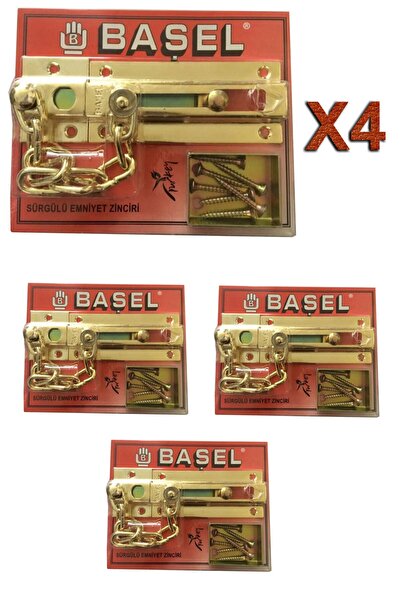 Beşel Lanț de siguranță pentru uși glisante galben (4 bucăți)