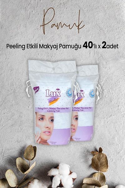 LUX Peeling Effect Makeup Cotton 40pcs x 2 Pieces
