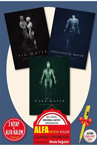 Elma Yayınları Pia Mater + Arachnoid Mater + Dura Mater 1, 2 ve 3. Kitap Set (Serkan Karaismailoğlu) + Alfa Kalem