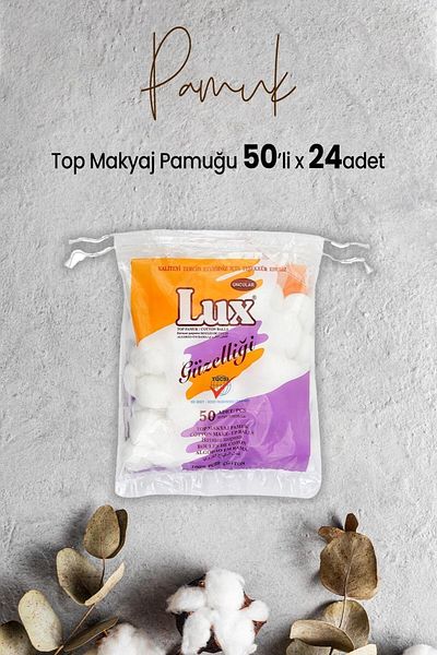 LUX 50 X 24 Pieces Ball Makeup Cotton