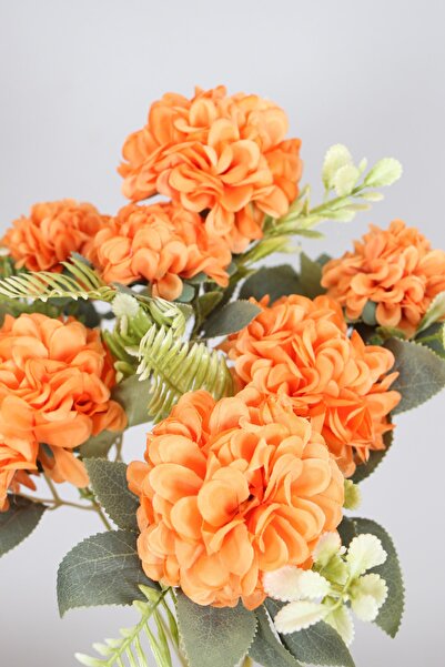 Yapay Çiçek Deposu Buchet de crizanteme artificiale cu 7 ramuri, 43 cm, portocaliu