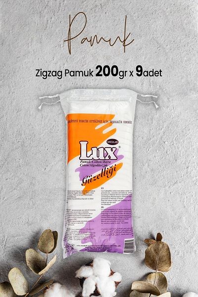 LUX قطن متعرج 200 جرام × 9 قطع