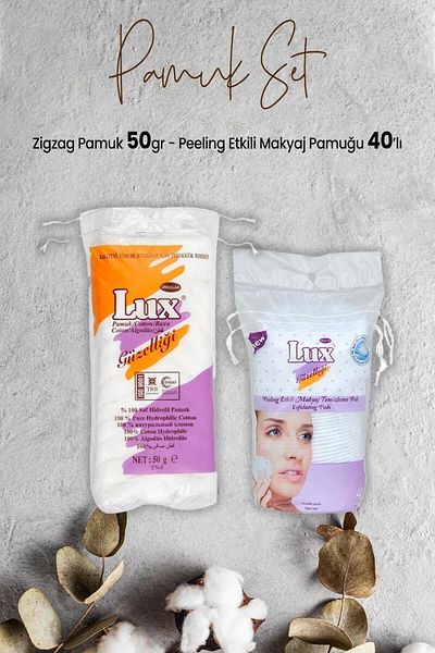 LUX Peeling Effect Makeup Cotton 40's and Zigzag Cotton 50 gr