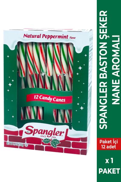 Spangler Peppermint Nane Aromalı Baston Şeker 150gr