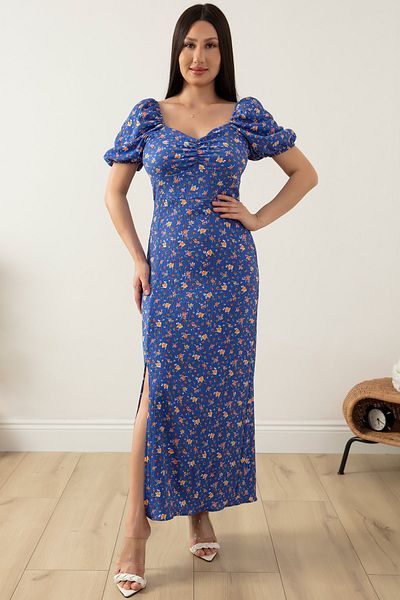 PULLIMM Square Collar Gathered Front Wrap Dress 821-2997