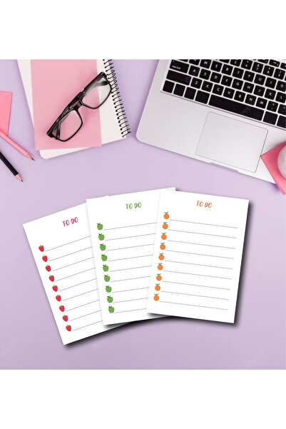 Pine Note مخطط منقوش بطعم الفراولة والبرتقال والتفاح/قائمة المهام دفتر ملاحظا...