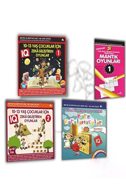 Ekinoks 10-11-12-13Yaş ve Üstü Çocuklar İçin IQ Zeka GeliştirenAKIL MANTIK Oyunları 4 Kitap(1 KitapHEDİYELİ)