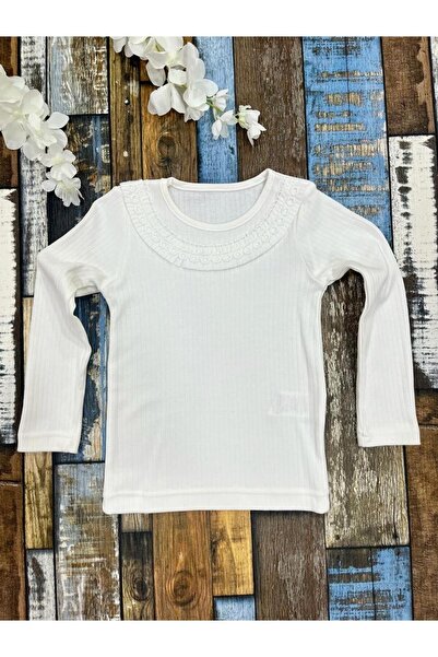 Esterella Дівчачий бавовняний боді з довгими рукавами та воланами - велосипедний комір