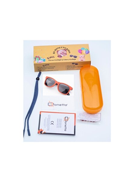 By Donetto Matte Red Black 3-8 Years - 100% UV Protection Polarized Children's Sunglasses