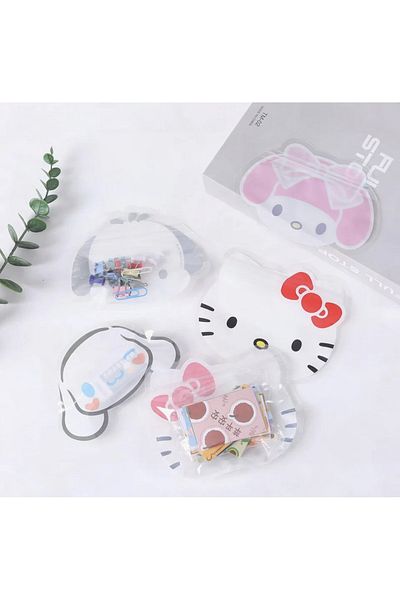 synshop Kawaii sanrio hello kitty my melody cinnamoroll kuromi ziploc organizer σακούλα με κουμπωτά