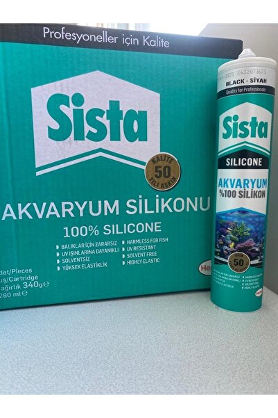 Henkel 20'li Koli Sista Akvaryum Silikon Siyah 280 ml