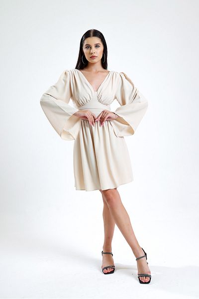 Baluxe Women's Cream Backless Mini Dress