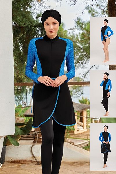 Remsa Mayo Μαγιό Lycra Hijab που μπορεί να φορεθεί με 3 διαφορετικούς τρόπους Ermira 4456 Saks Remsa μαγιό