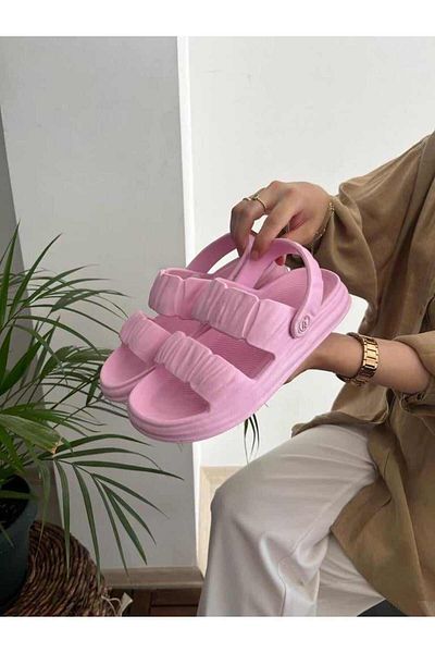 Behtah Kundura Dungi duble Anti-alunecare Talpă groasă Moale Lumină Confortabil Marea piscină Plajă Zilnic Sandale damă Papuci