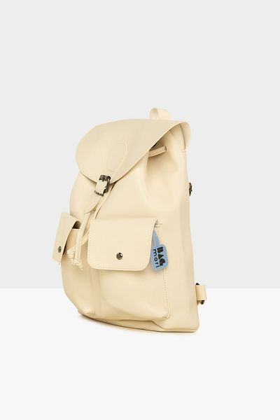 Bagmori Cream Women's Double Pocket Cover Large Backpack M000008072