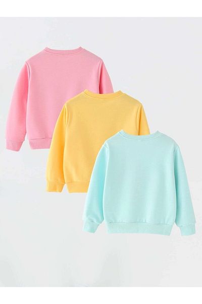 Keywest Set de 3 hanorace pentru copii, colorate, Hello Sunshine / Iepure / Meow Cat