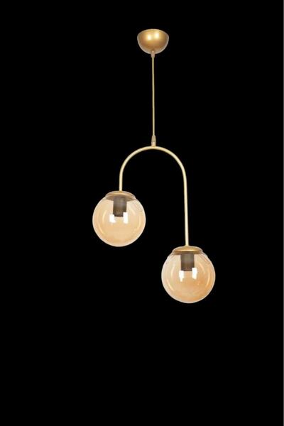 BSA LIGHTING ثريا MORGAN الحديثة المطلية العتيقة المكونة من قطعتين (زجاج العسل)
