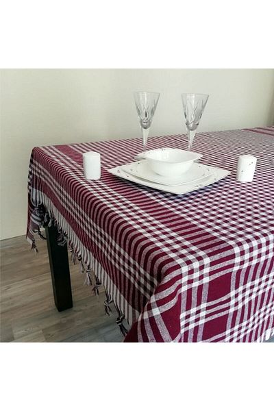 Soft Kare Claret Red Multi-Purpose Table Cloth & Picnic Cloth 160 X 160 cm