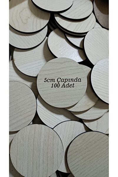 5 cm diameter round 100 pieces maple cream color 3 mm mdf wooden wedding candy decoration hobby