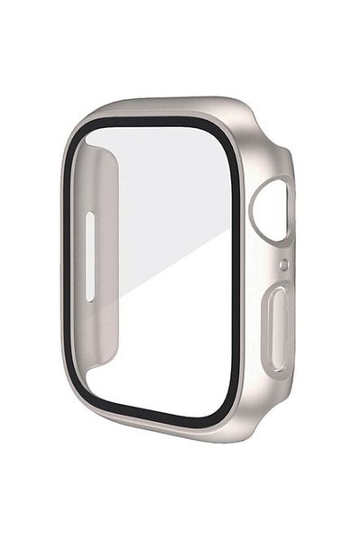 Quse واقي شاشة وحافظة متوافق مع Apple Watch Series SE-6-5-4 مقاس 44 ملم