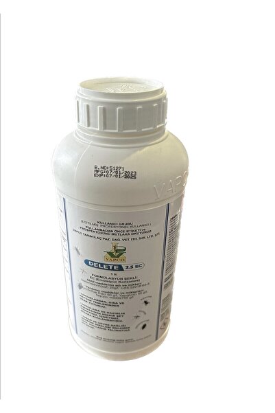 VAPCO 1lt Delete Kara Sivri Sinek Ilacı Ultra Öldürücü Bahçe Açık Alan