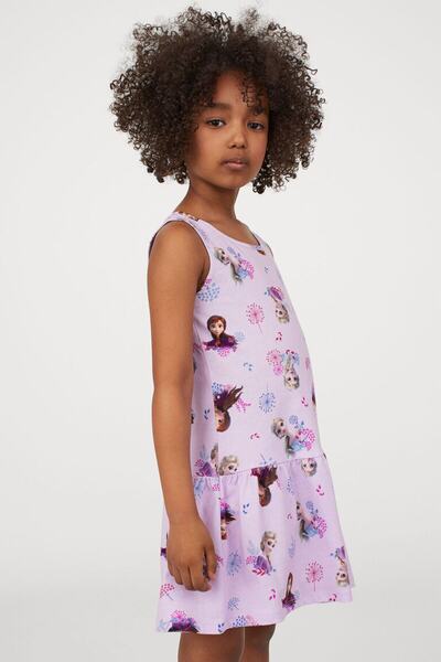 Pink Hippo Kids Frozen Elsa Baskılı Kız Çocuk Kolsuz Yazlık Elbise