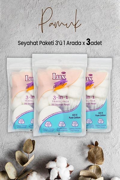 LUX Travel Pack of 3 x 3 Pieces