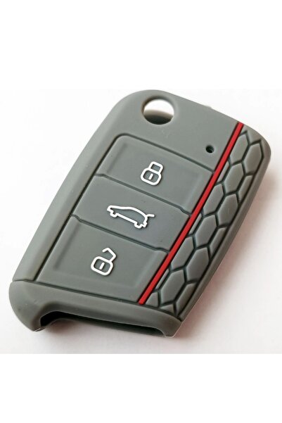 İKTUNING علبة مفاتيح من السيليكون لسيارة فولكس فاجن جولف بولو تي كروس تي روك ...