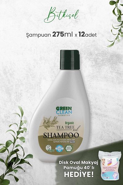 Green Clean Shampoo 275 ml X 12 Pieces and Special Gift