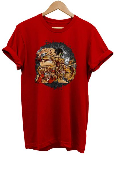remonz Μπλουζάκι Attack On Titan με στάμπα 100% βαμβακερό Basic T-shirt κανονικού μεγέθους