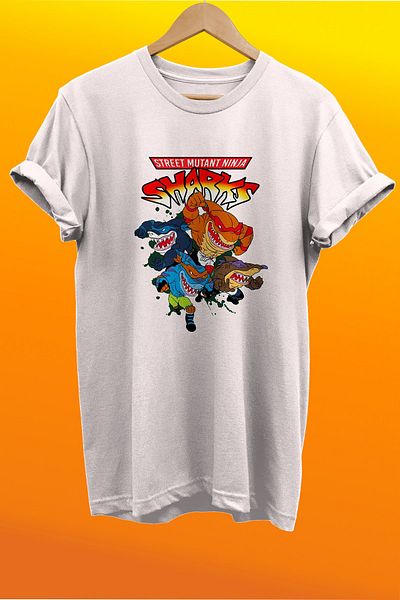 remonz Μπλουζάκι Ninja Sharks με στάμπα 100% βαμβακερό Basic T-shirt κανονικού μεγέθους
