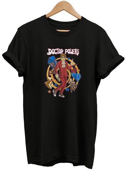 remonz Μπλουζάκι Austin Powers με στάμπα 100% βαμβακερό Basic T-shirt κανονικού μεγέθους